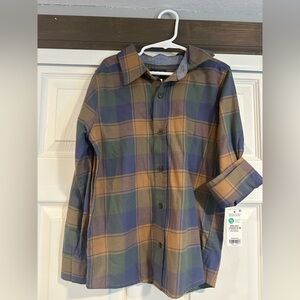 NWT’s OshKosh Kids 8 Plaid Button-Up Shirt